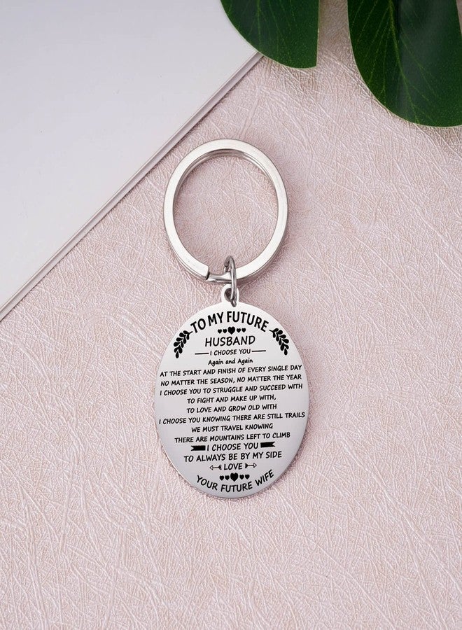 Aesnefe To My Future Husband Keychain Gifts for Him, Engagement Gift for Fiance, Romantic Keyring Gift for Valentines Day Wedding Anniversary Birthday Christmas from Wife - Image 2
